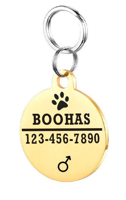 Stainless Steel Personalised Pet ID Tag