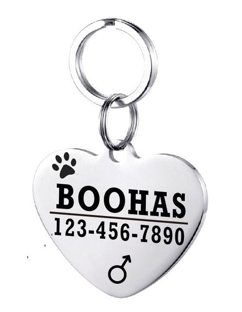 Stainless Steel Personalised Pet ID Tag