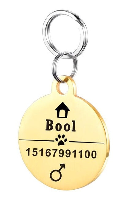 Stainless Steel Personalised Pet ID Tag