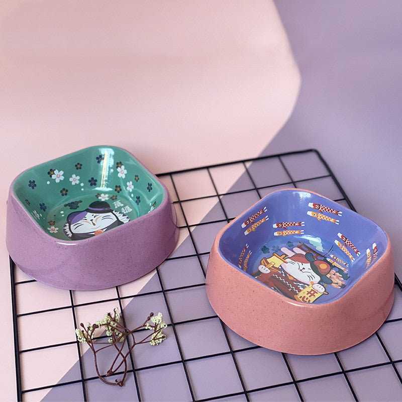 Anti Overturning Pet Bamboo Fiber Single Bowl