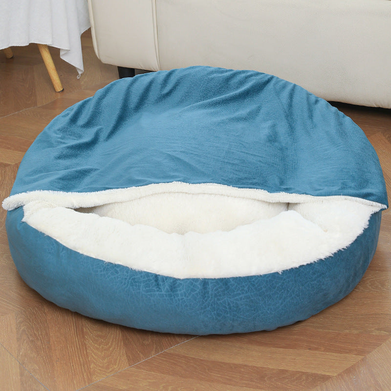 Orthopedic Dog Bed With Hooded Blanket