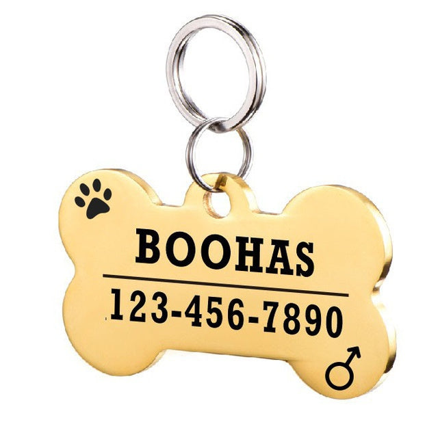 Stainless Steel Personalised Pet ID Tag