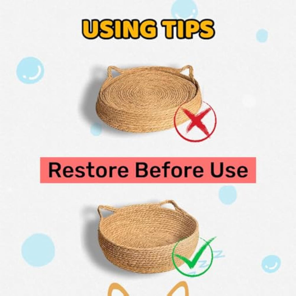 Handmade Woven Cat Bed Cushion