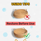 Handmade Woven Cat Bed Cushion