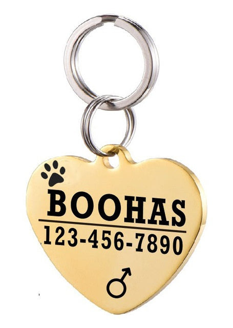 Stainless Steel Personalised Pet ID Tag