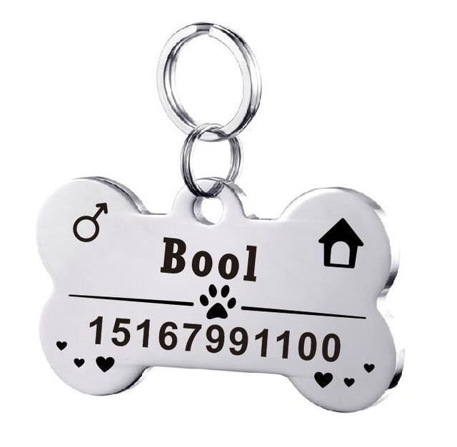 Stainless Steel Personalised Pet ID Tag