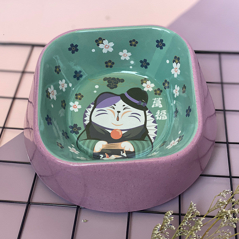 Anti Overturning Pet Bamboo Fiber Single Bowl