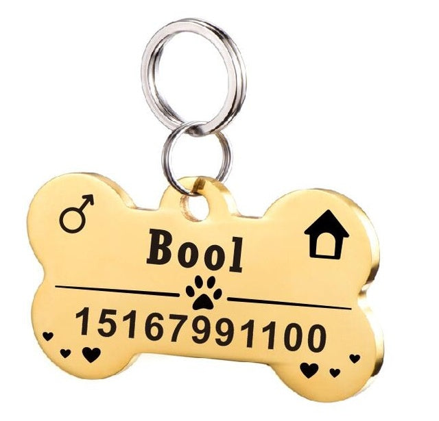 Stainless Steel Personalised Pet ID Tag