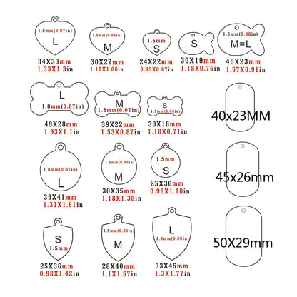 Stainless Steel Personalised Pet ID Tag