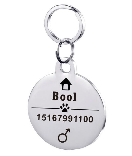 Stainless Steel Personalised Pet ID Tag