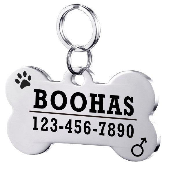 Stainless Steel Personalised Pet ID Tag