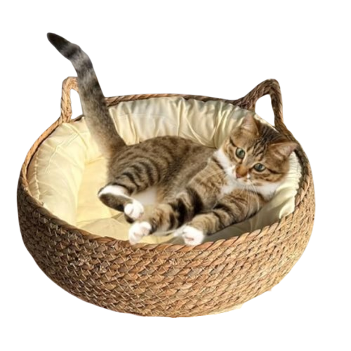 Handmade Woven Cat Bed Cushion