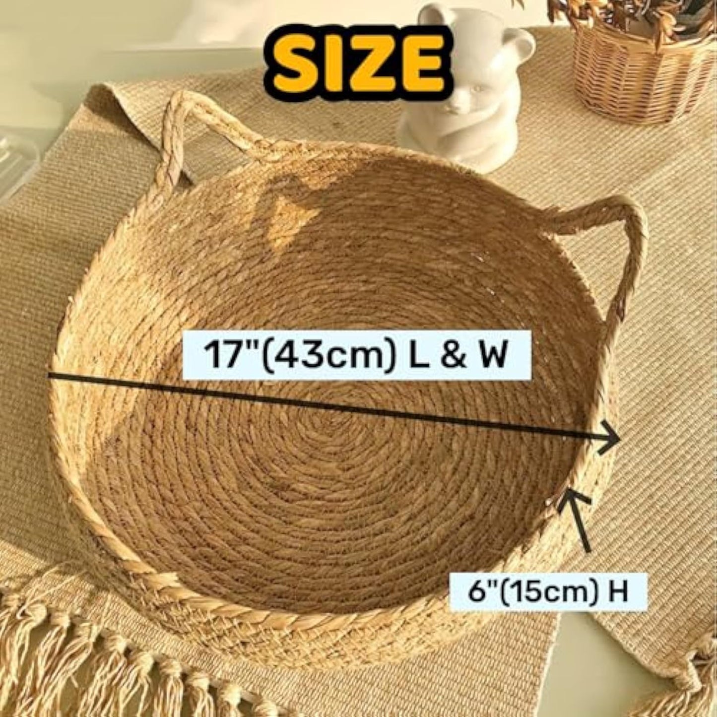 Handmade Woven Cat Bed Cushion